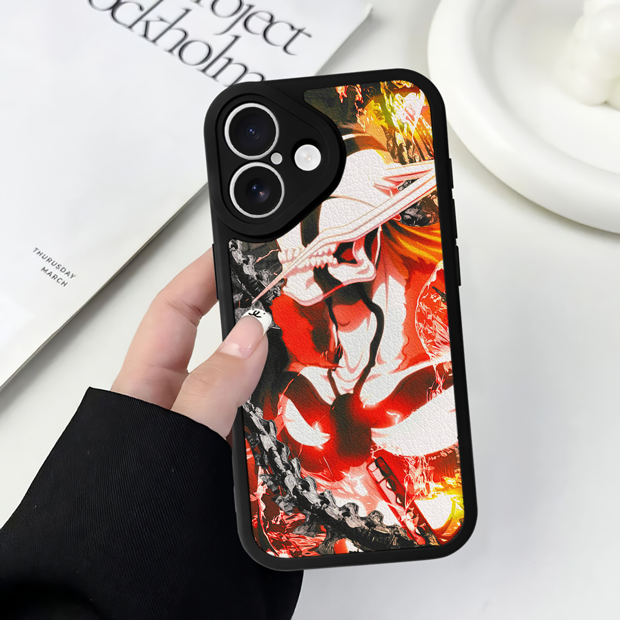 （画像用） ブリーチ BLEACH 【iPhone 16シリーズ対応】シリコンスマホケース（レザー調） 材質：シリコン